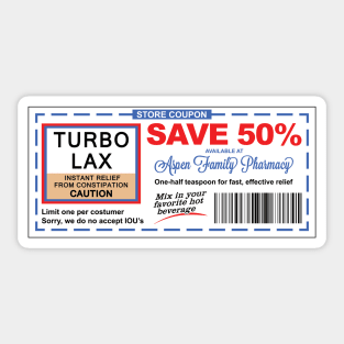 DUMB & DUMBER TurboLax Coupon Sticker